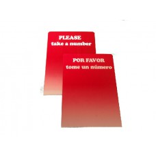  Take A Number Plastic Sign #SG-0007